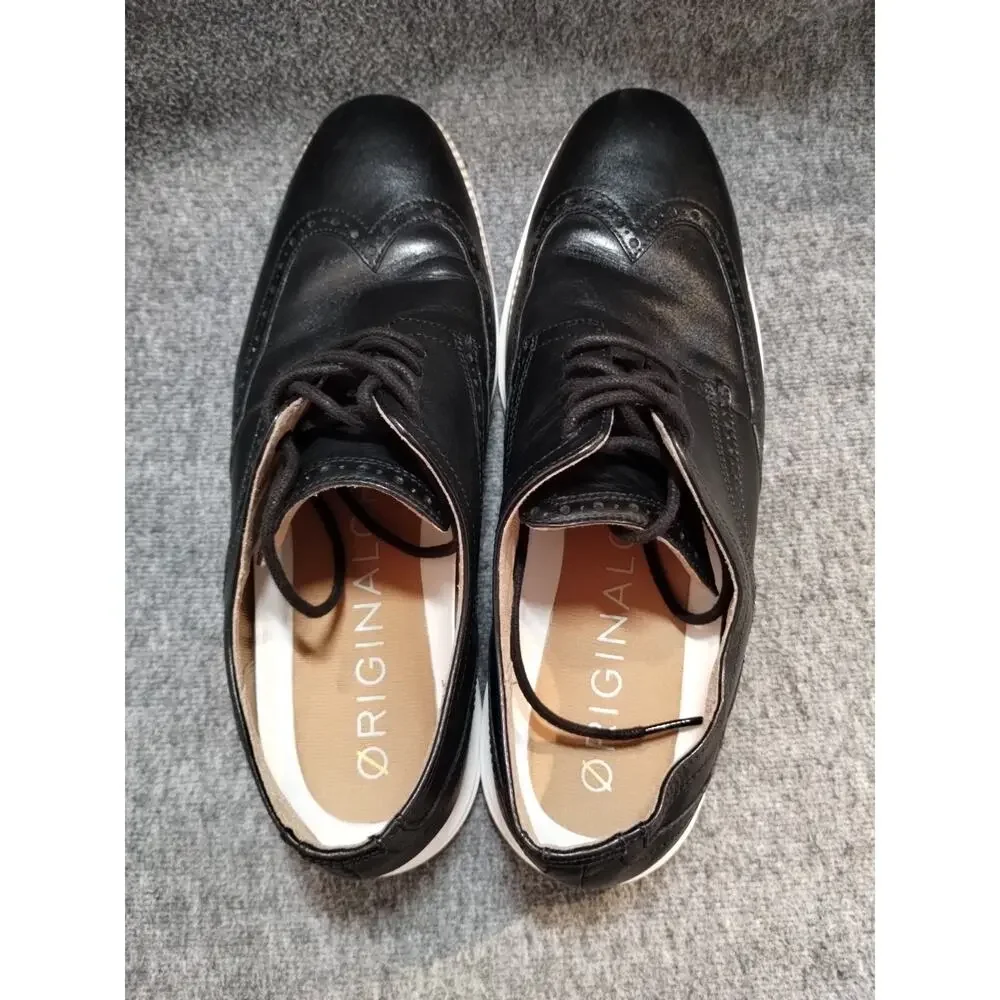 Cole Haan Original Grand Wingtip Oxford Mens US 10 M Black Leather Shoes C26469